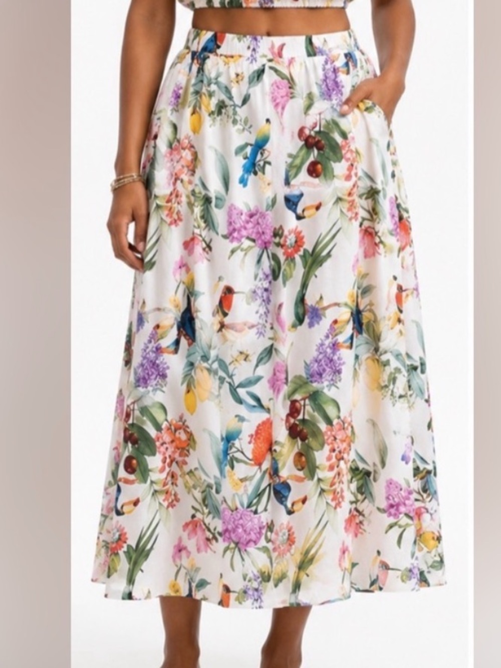 Calypso St. Barth Tropical Bird & Floral Two-Piece Set (Mixed Size) Large/XSmall - Picture 2 of 16